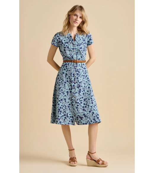 Shadow floral midi dress