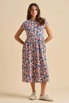 Midnight garden midi dress