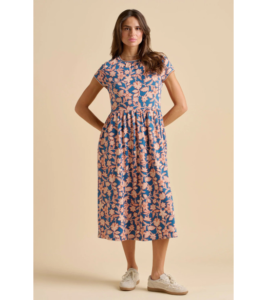 Midnight garden midi dress