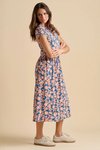 Midnight garden midi dress