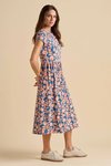 Midnight garden midi dress