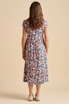 Midnight garden midi dress