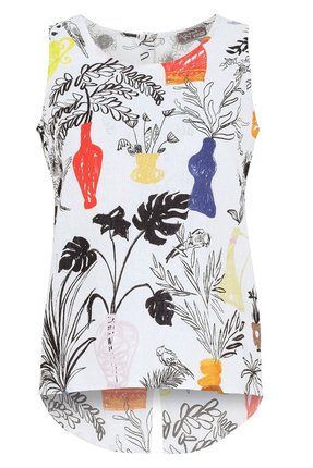 Sleeveless linen top-tops-Gaby's