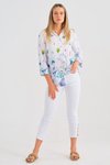 3/4 slv linen shirt