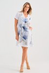 V neck linen dress