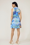Collar dress with front zip