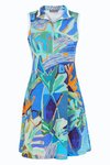 Collar dress with front zip