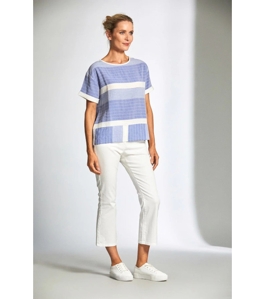 Stitched stripe top