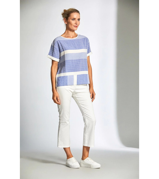 Stitched stripe top