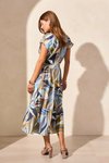 V neck tiered dress