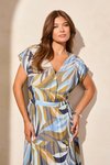 V neck tiered dress