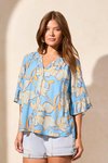 Elbow sleeve button top