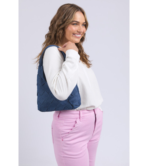 Braided denim bag