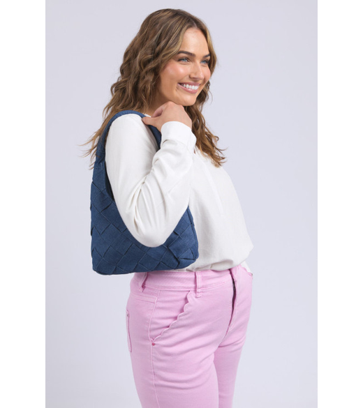 Braided denim bag