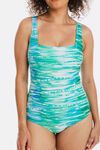 Square neck binding swimsuit