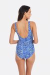 Gathered square swimsuit