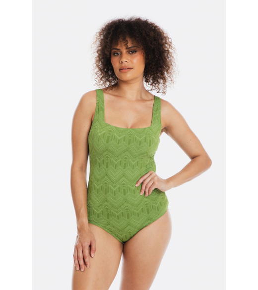 Square neck swimsuit