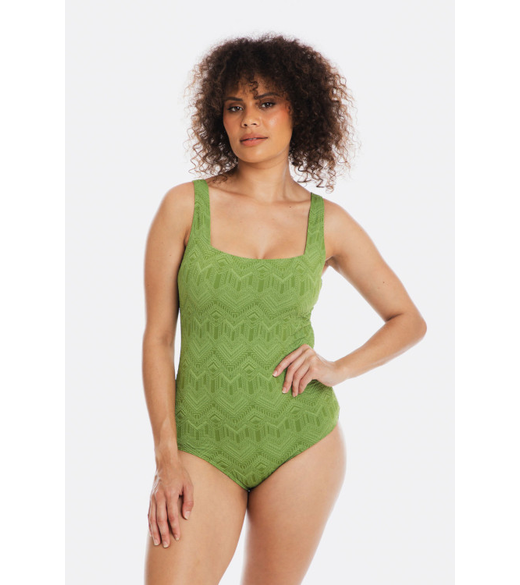 Square neck swimsuit