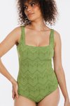 Square neck swimsuit