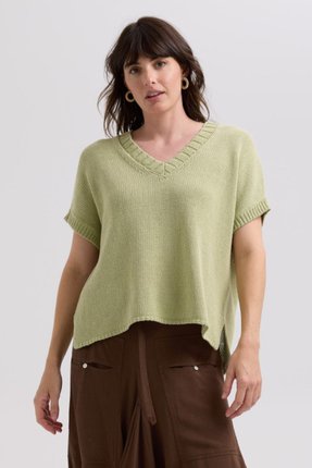 Textured V top-tops-Gaby's