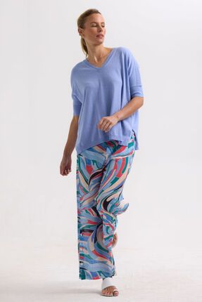 Pointelle shoulder top-knitwear-Gaby's