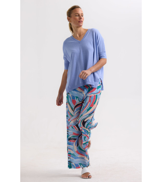 Pointelle shoulder top