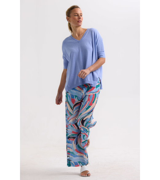 Pointelle shoulder top