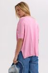Pointelle shoulder top