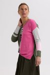 Ladder stripe V top