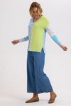 Ladder stripe V top