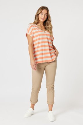 Addison stripe tee-tops-Gaby's