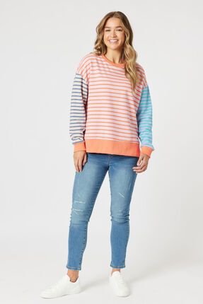 Maxwell summer stripe sweat-tops-Gaby's