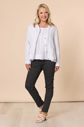 Danielle linen jacket-jackets-and-vests-Gaby's