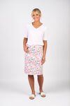 Printed skirt centre back vent