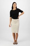 Poplin skirt with back vent