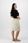Poplin skirt with back vent