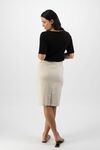 Poplin skirt with back vent