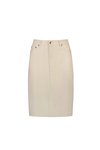 Poplin skirt with back vent