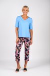 V neck top, cuff sleeve