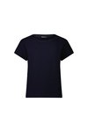 Drop sleeve top stepped hem