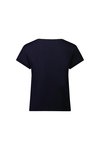 Drop sleeve top stepped hem