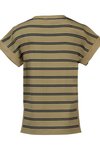 Drop sleeve top stepped hem