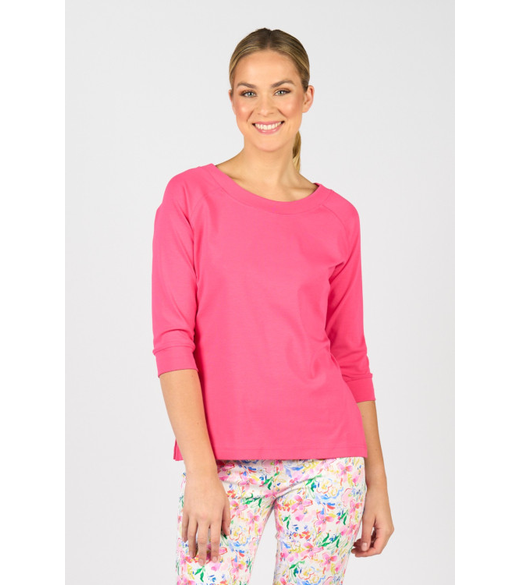 Boat neck 3/4 sleeve top
