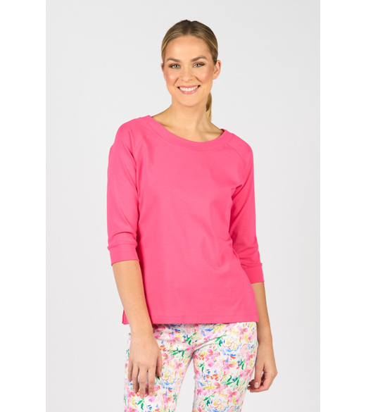 Boat neck 3/4 sleeve top