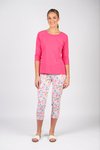Boat neck 3/4 sleeve top