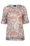 Round neck top elbow sleeve