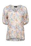 Print V neck top