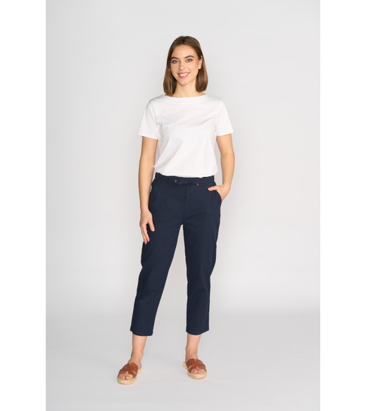 7/8 slim leg elastic waist pant