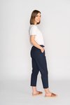 7/8 slim leg elastic waist pant
