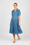 Shaped waist button up dress
